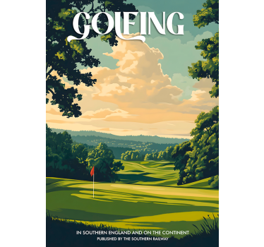 Poster cu alte sport peisaj de golf de epocă - TenStickers