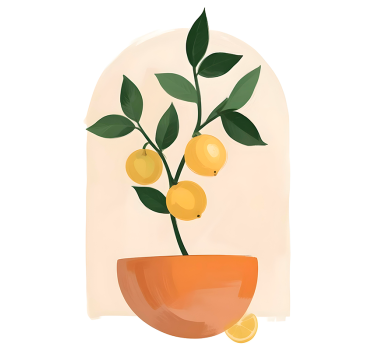 Poster cu plante pom fructifer mic - TenStickers