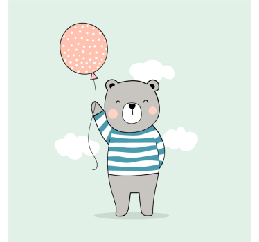 Poster pentru copii ursuleț cu balon - TenStickers