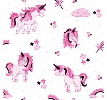 Poster pentru copii lume de unicorni în stil doodle - TenStickers