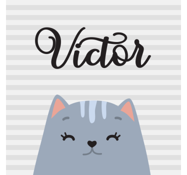Poster pentru copii pisica nordică cu nume - TenStickers