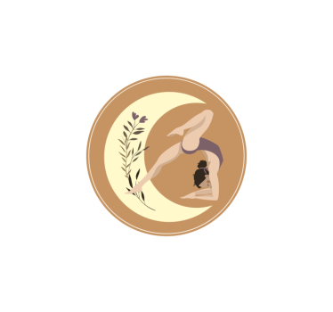 Poster sport ilustrație poziție yoga cu lună - TenStickers