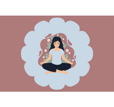 Poster sport ilustrație practică de yoga - TenStickers