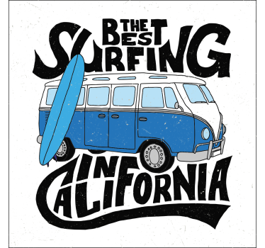 Poster sport surfing van din california - TenStickers
