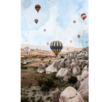 Posteruri orașe și țări cu baloane în cappadocia - TenStickers
