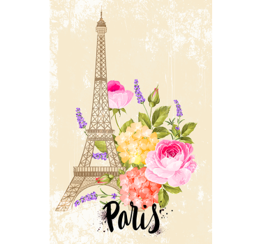 Posteruri orașe și țări turnul eiffel în primăvară - TenStickers