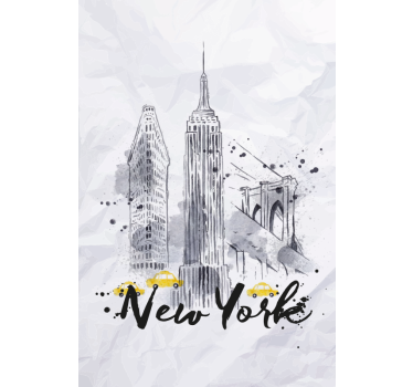 Posteruri orașe și țări skyline new york - TenStickers
