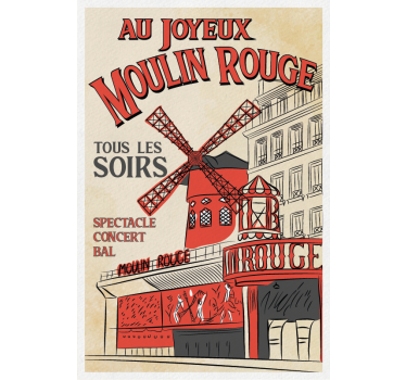 Posteruri orașe și țări moulin rouge - TenStickers