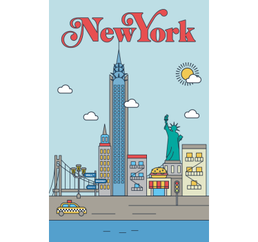 Posteruri orașe și țări new york - TenStickers