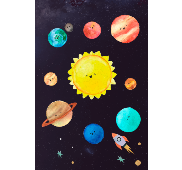 Poster pentru copii sistemul solar pentru copiiSistemul solar est - TenStickers