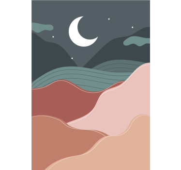 Poster de noapte boho - TenStickers