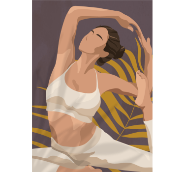Poster cu alte sport ilustrație de yoga - TenStickers