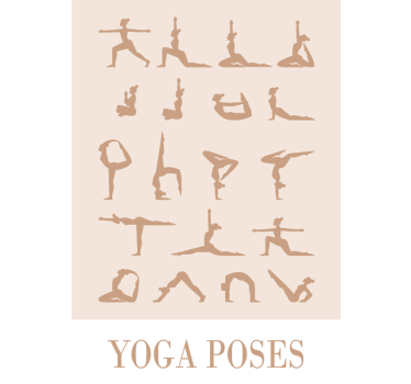 Poster cu alte sport posturi de yoga - TenStickers