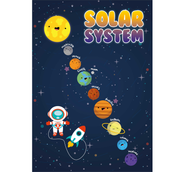 Poster pentru copii sistemul Solar - TenStickers
