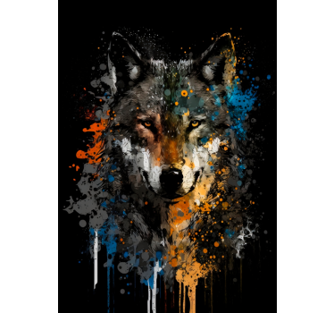 Poster de design animal pictura lup - TenStickers