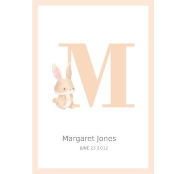 Afiș personalizat inițial personalizat - TenStickers