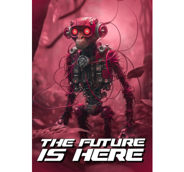 Poster tineret maimuţă robot - TenStickers