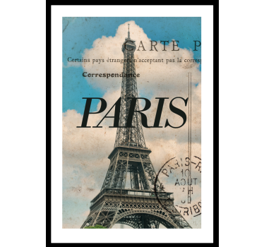 Poster pentru salon carte poștală din Paris - TenStickers