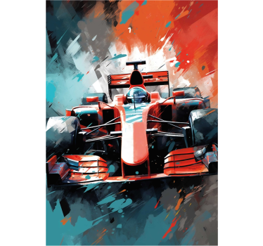 Poster F1 mașină roșie - TenStickers
