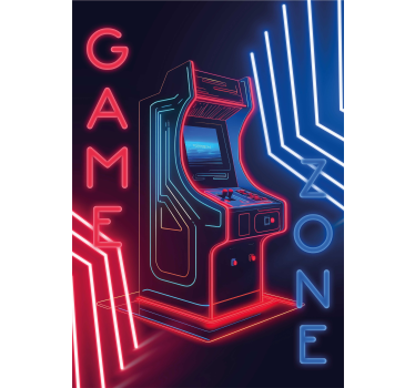 Poster tineret zona de jocuri neon - TenStickers