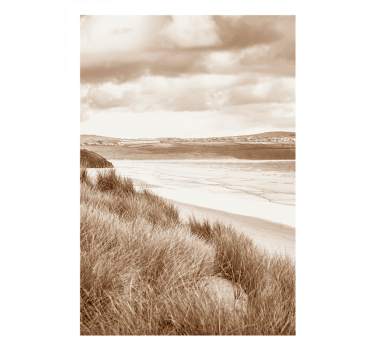 Poster cu peisaje peisaj de coastă tonuri sepia - TenStickers