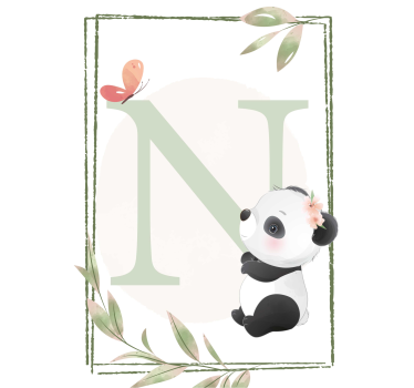 Poster pentru copii panda drăguț - TenStickers