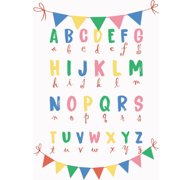 Poster pentru copii majuscule și alfabet mic - TenStickers