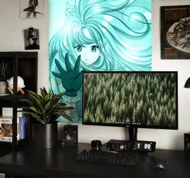 Afiș cu fată anime drăguță - TenStickers