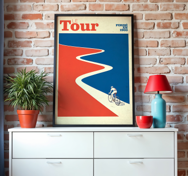 Poster ciclism tour vintage - TenStickers