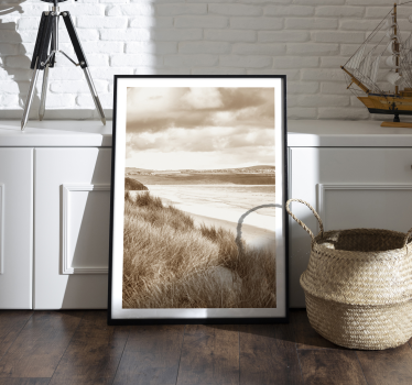 Poster cu peisaje peisaj de coastă tonuri sepia - TenStickers
