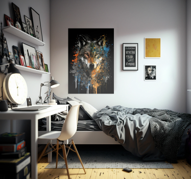 Poster de design animal pictura lup - TenStickers
