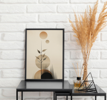 Poster minimalist plantă boho abstractă - TenStickers