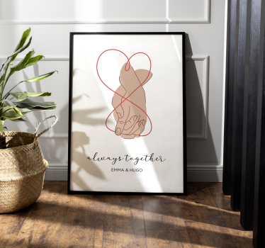 Poster pentru camera matrimonială always togetherÎntotdeauna împr - TenStickers