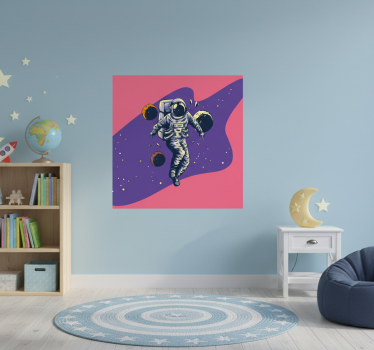 Poster pentru copii astronaut desenat de mână - TenStickers