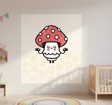 Poster pentru copii ciupercuță veselă și amuzantă - TenStickers