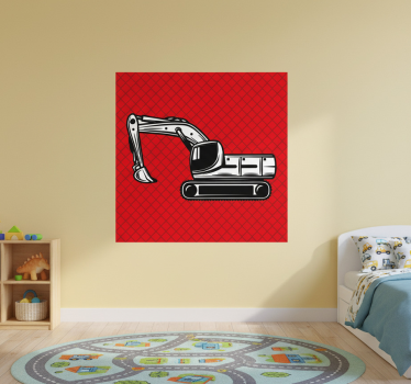 Poster pentru copii excavator mare monocolor - TenStickers