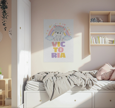 Poster pentru copii koala și curcubeu - TenStickers