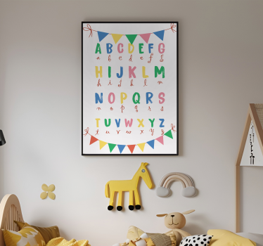 Poster pentru copii majuscule și alfabet mic - TenStickers
