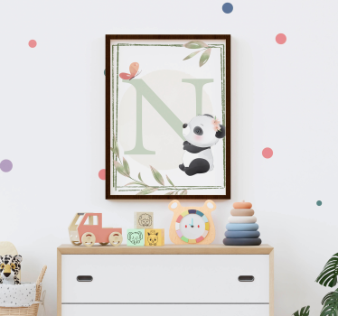Poster pentru copii panda drăguț - TenStickers