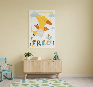 Poster pentru copii pterosaur galben pentru micuți - TenStickers