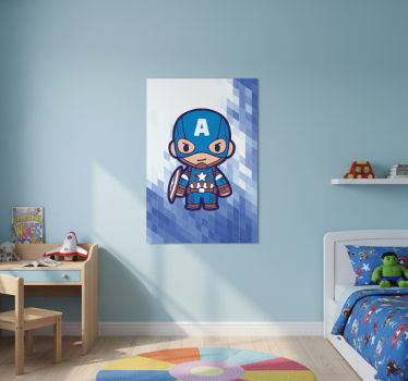 Poster pentru copii supererou albastru - TenStickers