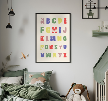 Poster pentru copii un alfabet geometracial - TenStickers