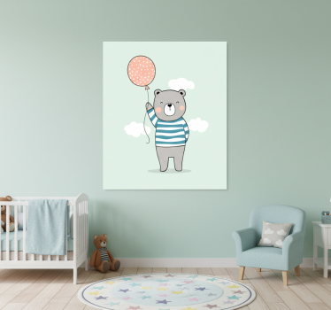 Poster pentru copii ursuleț cu balon - TenStickers