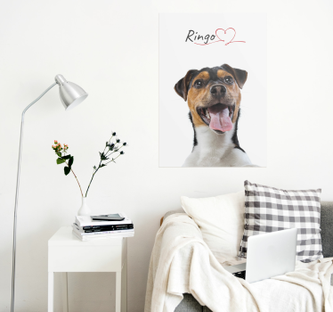 Poster personalizat de perete de dragoste pentru câini - TenStickers