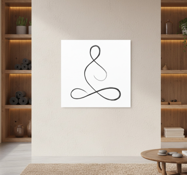Poster sport design yoga respiratie - TenStickers