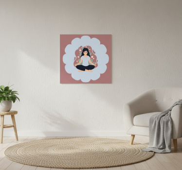 Poster sport ilustrație practică de yoga - TenStickers