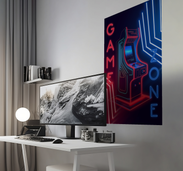 Poster tineret zona de jocuri neon - TenStickers