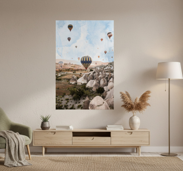 Posteruri orașe și țări cu baloane în cappadocia - TenStickers