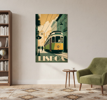 Posteruri orașe și țări ilustrație vintage lisabona - TenStickers