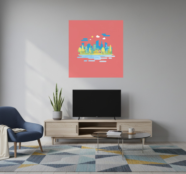 Posteruri orașe și țări peisaje urbane moderne - TenStickers